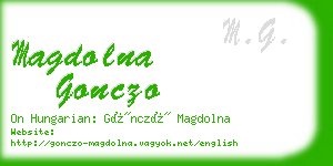 magdolna gonczo business card